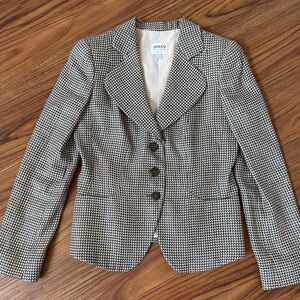 Vintage Armani Collezioni Black and White houndstooth Women's Blazer